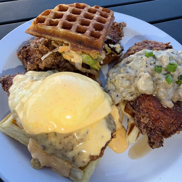 Chicken & Waffle Flight.
