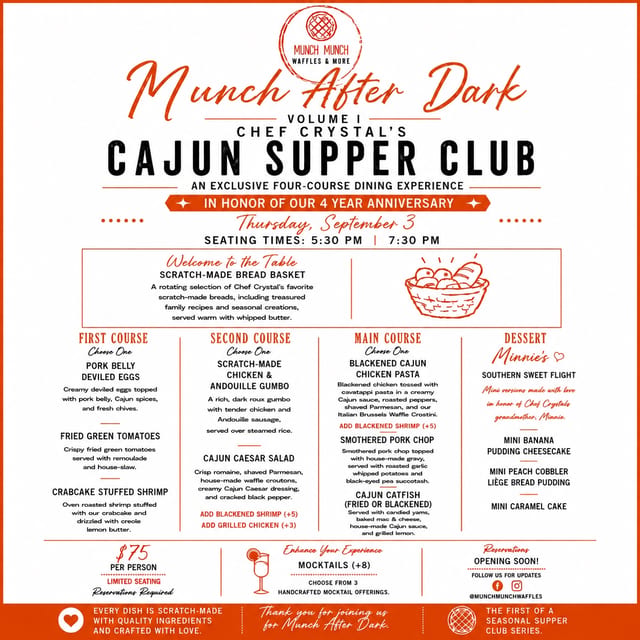 Supper Club Dinner.