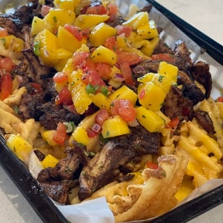 Loaded Jerk Chicken Fries